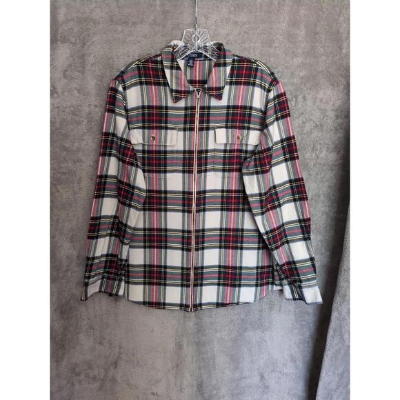 Chaps Tops - Chaps Flannel Shirt Women's Large Plaid Cozy Cottage‎ Core Full Zip-Up